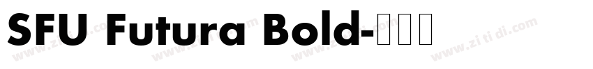 SFU Futura Bold字体转换